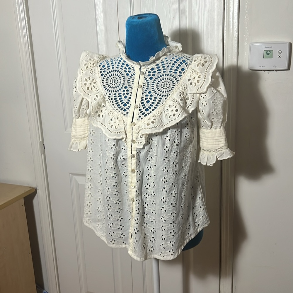 Love The Label Ruffle Blouse Women’s XS - Picture 4 of 8